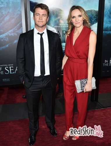 Крис Хемсворт и Эльза Патаки на нью-йоркской премьере фильма "В сердце моря"