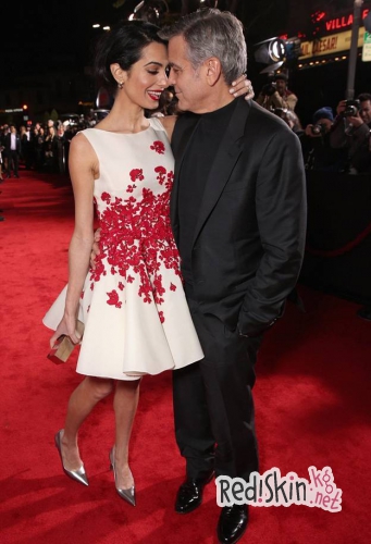 Джордж Клуни , Ченнинг Татум со своими женами на мировой премьере фильма "Да здравствует Цезарь"