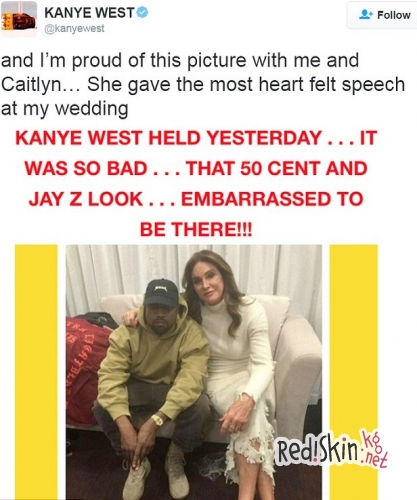 Канье Уэст встал на защиту тестя: "Я горжусь Кейтлин!"