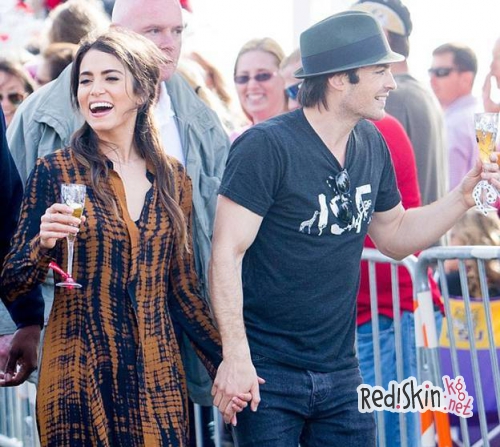 Никки Рид и Йен Сомерхорлдер отметили День всех влюбленных, посетив благотворительную акцию