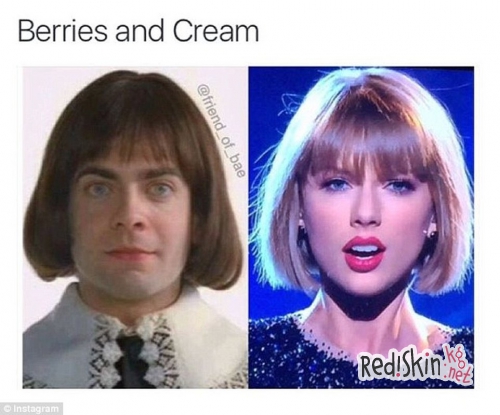 Новая стрижка Тейлор Свифт вызвала множество шутливых мемов