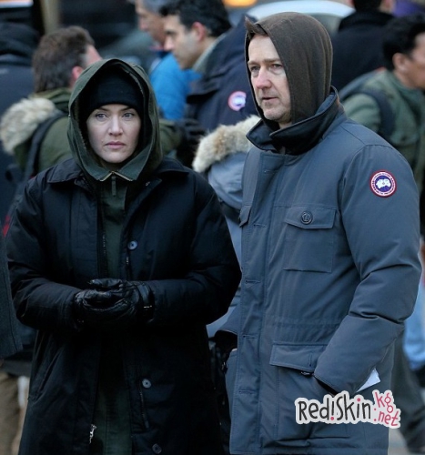 Снимается кино: Кейт Уинслет и Эдвард Нортон в "Побочной красоте"